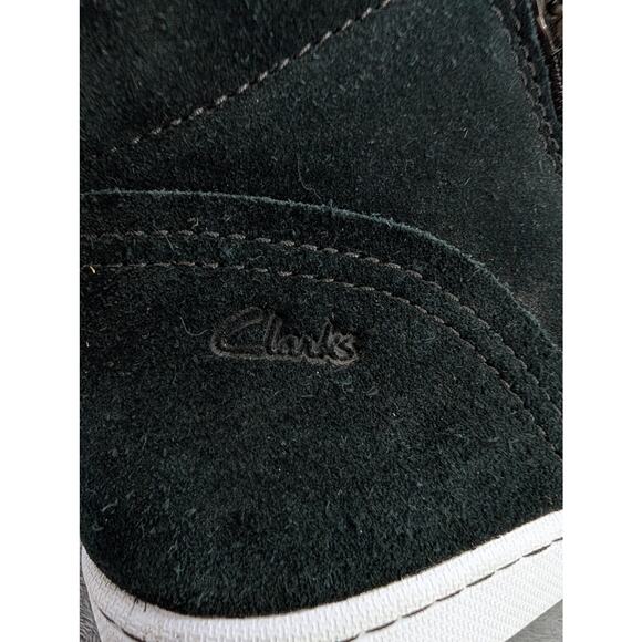 Clarks collection warm lined Pawley Joy sneaker boots sz 10 black suede - Picture 2 of 9